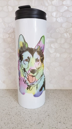 German Shepard Watercolor Tumbler