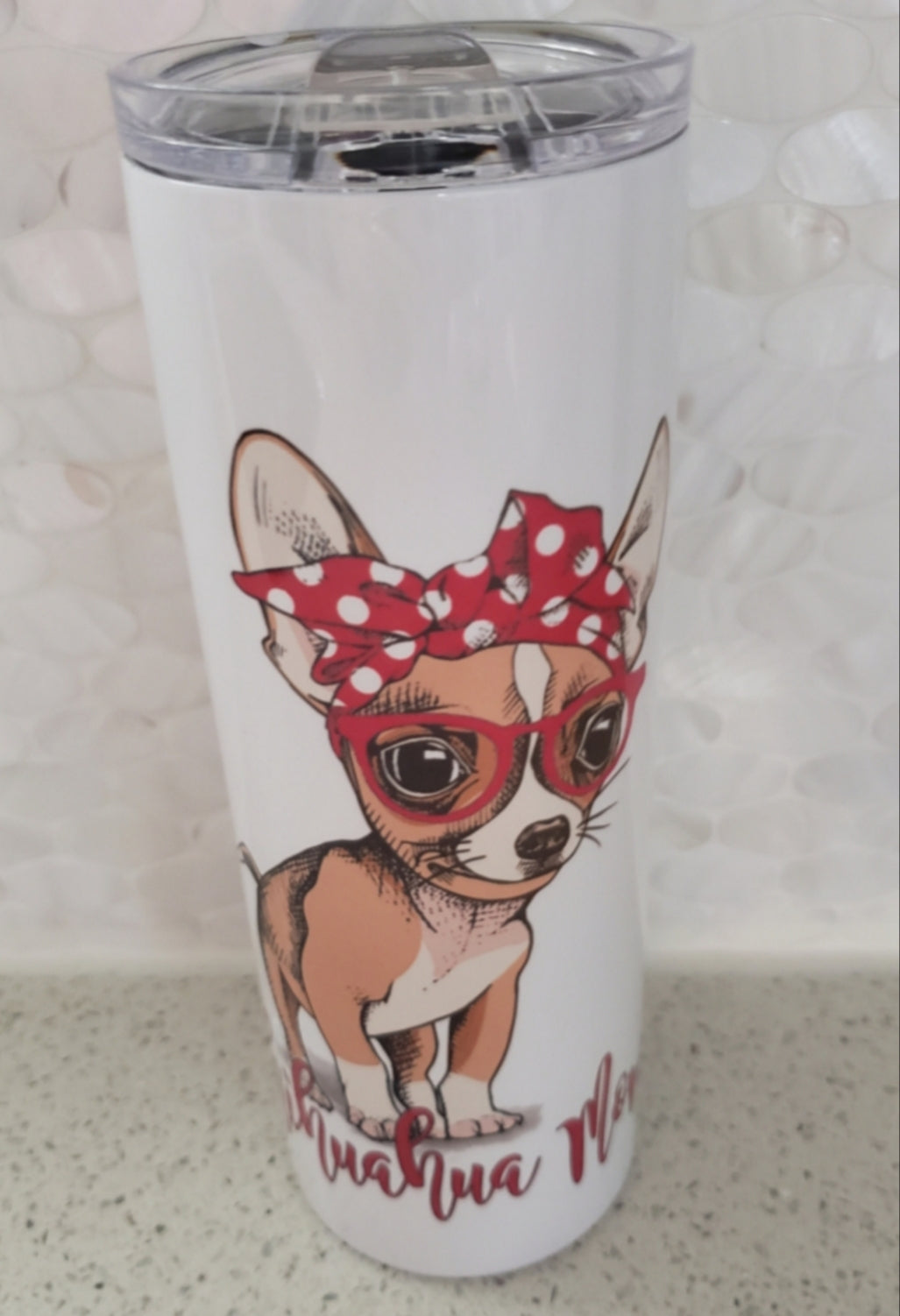 Chihuahua Mom Tumbler Straw