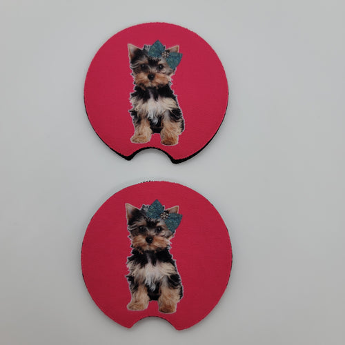 Yorkie Car Coasters