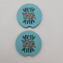 "Best Yaya Ever" Car Coasters