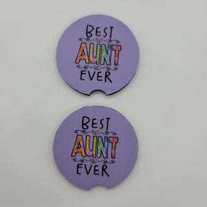 "Best Aunt Ever" Car Coasters