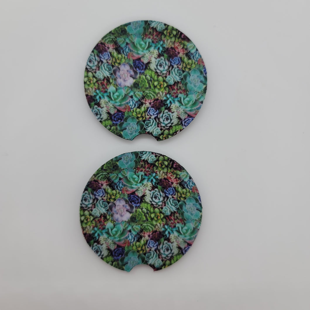 Succulents Car Coasters