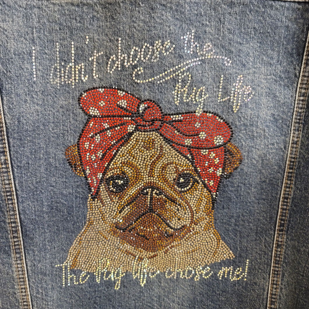 手机看澳洲幸运10历史结果直播视频，开奖历史记录，The Pug Life Chose Me Rhinestone Jacket