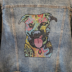 Pitbull Tie-Dye Rhinestone Jacket