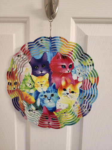 Color Cat Wind Spinner