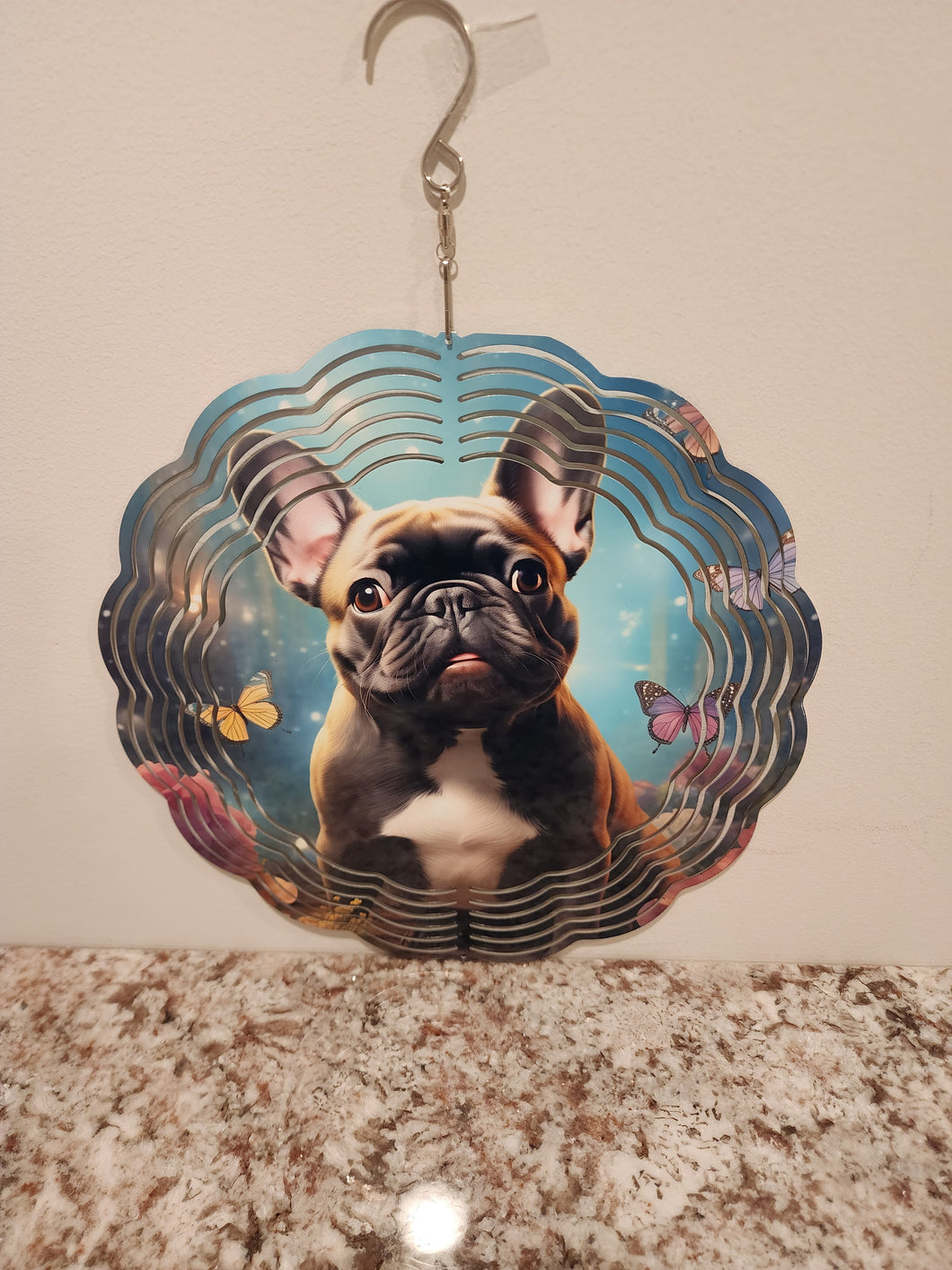 Frenchie Wind spinner