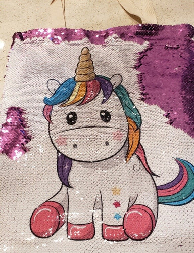 Unicorn Sequin Tote Bag