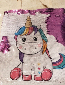 Unicorn Sequin Tote Bag