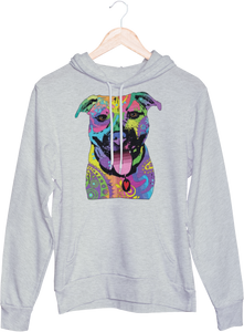 Colorful Pitbull Heart Hoodie