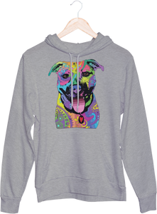 Colorful Pitbull Heart Hoodie