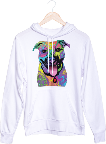 Colorful Pitbull Heart Hoodie