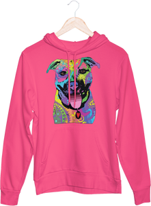 Colorful Pitbull Heart Hoodie