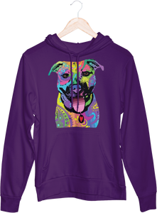 Colorful Pitbull Heart Hoodie