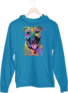 Colorful Pitbull Heart Hoodie