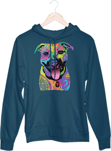 Colorful Pitbull Heart Hoodie